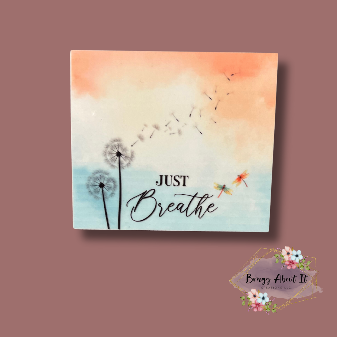 "Just Breathe" Bogg Bag Charm